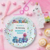 Assiettes En Carton Petite Monster Garçon Anniversaire Plaques de papi (Fête)