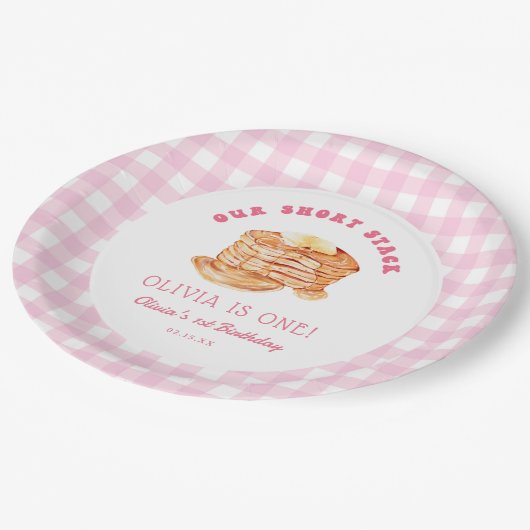 Assiettes En Carton Petite Pancake Petit-déjeuner Anniversaire (Angle)