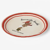 Assiettes En Carton Petite plaque de papier Baby shower de pompier AA (Angle)