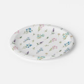 Assiettes En Carton Petite plaque de papier Baby shower Fleur sauvage (Angle)