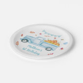 Assiettes En Carton Petite plaque de papier d'anniversaire de camion C (Angle)