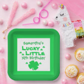 Assiettes En Carton Petite plaque papier d'anniversaire chanceux (Fête)