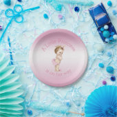 Assiettes En Carton Petite princesse rose baby shower (Fête)