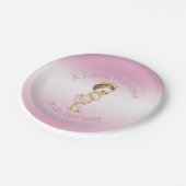 Assiettes En Carton Petite princesse rose baby shower (Angle)
