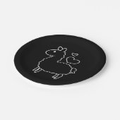 Assiettes En Carton Petite silhouette de lama (Angle)