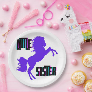Assiettes En Carton Petite soeur Pony pourpre