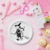 Assiettes En Carton Petite Sorcière Et Clown (Fête)