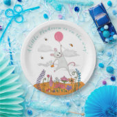 Assiettes En Carton Petite souris blanche avec baby shower à ballon (Fête)