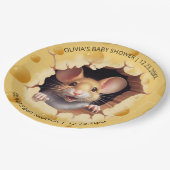 Assiettes En Carton Petite souris dans le Baby shower au fromage (Angle)
