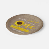Assiettes En Carton Petite tournesol 1er plaque de papier d'anniversai (Angle)
