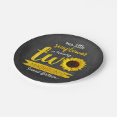 Assiettes En Carton Petite tournesol 2e plaque papier d'anniversaire (Angle)
