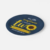 Assiettes En Carton Petite tournesol 2e plaque papier d'anniversaire (Angle)