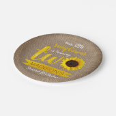 Assiettes En Carton Petite tournesol 2e plaque papier d'anniversaire (Angle)