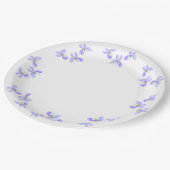 Assiettes En Carton Petites fleurs d'Iris (Angle)