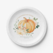 Assiettes En Carton Petites plaques Baby showers Citrouilles (Devant)