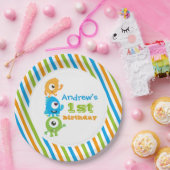 Assiettes En Carton Petites plaques d'anniversaire monstrueuses (Fête)