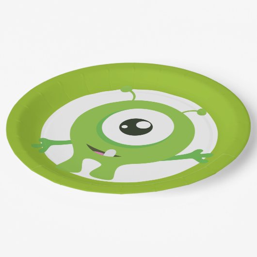 Assiettes En Carton Petites plaques d'anniversaire vertes (Angle)