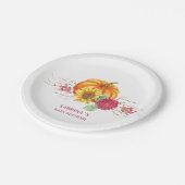 Assiettes En Carton Petites plaques en baby shower citrouille (Angle)