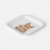 Assiettes En Carton Petites plaques en papier Fox (Angulaire)