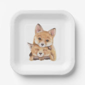 Assiettes En Carton Petites plaques en papier Fox (Recto)