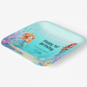 Assiettes En Carton Petites sirènes sous la mer fête d'anniversaire (Angulaire)