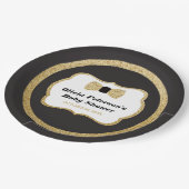 Assiettes En Carton Petites tôles pour hommes, Noir, Or (Angle)