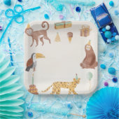 Assiettes En Carton Petits animaux de la jungle (Fête)
