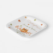 Assiettes En Carton Petits Baby showers Citrouilles - Feuilles automna (Angulaire)
