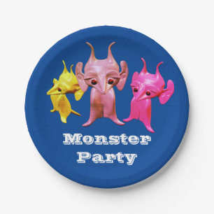 Assiettes En Carton Petits Martiens, personnalisés pour les enfants.