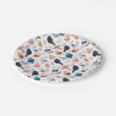 Assiettes En Carton Petits oiseaux colorés Paradis botanique fleuri (Angle)