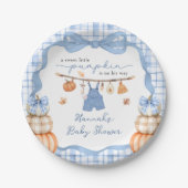 Assiettes En Carton Petits vêtements Citrouilles Baby shower d'automne (Devant)