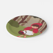 Assiettes En Carton Peu de capuchon rouge (Angle)
