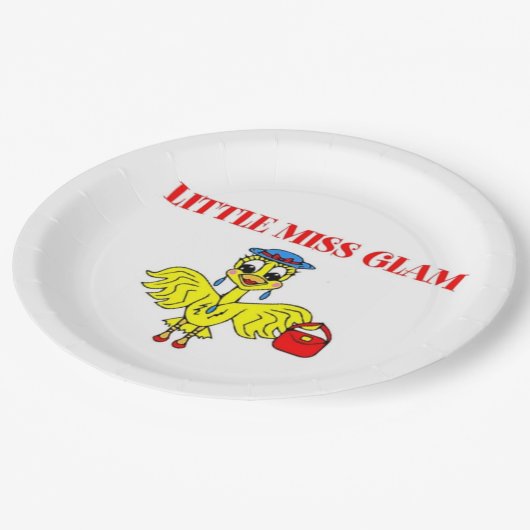 ASSIETTES EN CARTON PEU DE GLAM MISS (Angle)