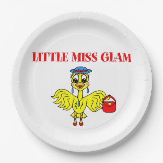 ASSIETTES EN CARTON PEU DE GLAM MISS (Devant)