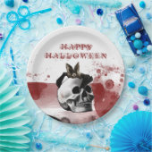 Assiettes En Carton Peur crâne sanglant Happy Halloween Party (Fête)