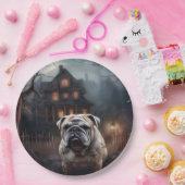 Assiettes En Carton Peur d'Halloween Bulldog (Fête)