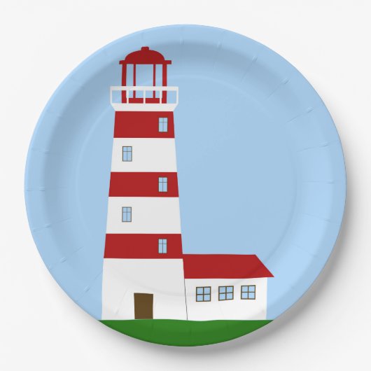 Assiettes En Carton Phare (Devant)