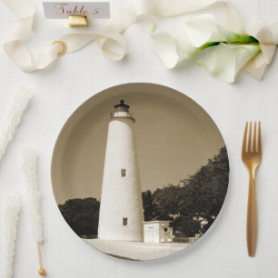 Assiettes En Carton Phare d'Ocracoke