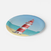 Assiettes En Carton Phare Mariage nautique Plage été Océan (Angle)