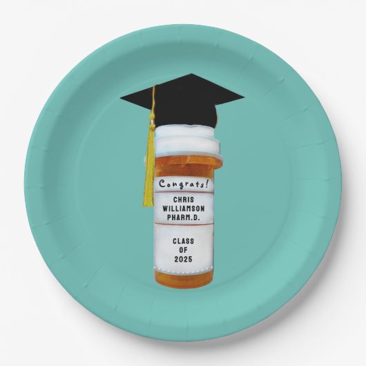 Assiettes En Carton Pharmacy School Graduation (Devant)