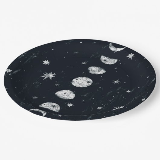 Assiettes En Carton Phases de la lune (Angle)