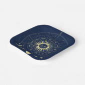 Assiettes En Carton Phases de la lune solaire céleste Zodiac (Angulaire)