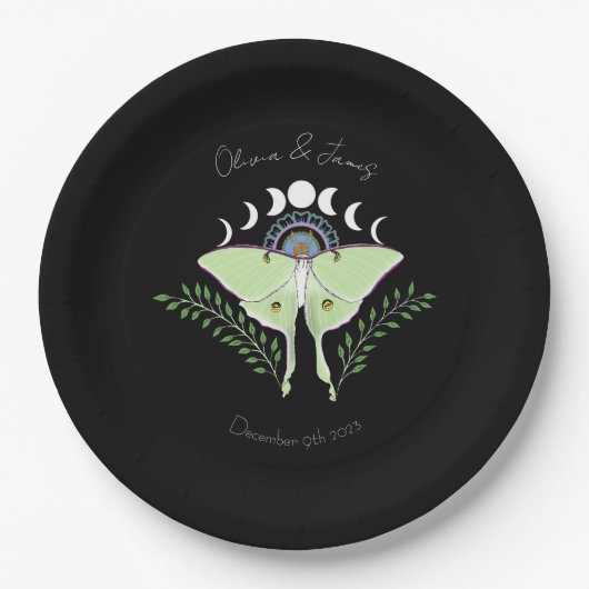 Assiettes En Carton Phases Luna Moth Moon (Devant)