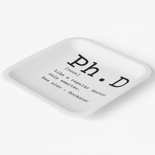 Assiettes En Carton PhD définition philosophy doctor dissertation (Angulaire)
