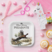 Assiettes En Carton Phéasants, Chasse royale (Fête)