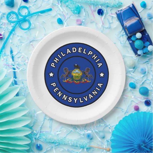 Assiettes En Carton Philadelphie Pennsylvanie (Fête)