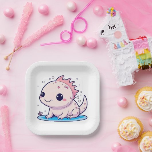 Assiettes En Carton philosophe axolotal mignon (Fête)