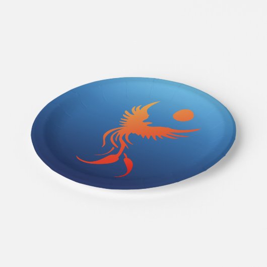 Assiettes En Carton Phoenix en hausse dans la plaque à papier de (Angle)