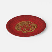 Assiettes En Carton Phoenix et Dragon avec bagua #4 (Angle)