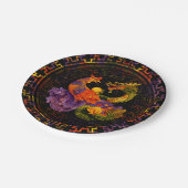 Assiettes En Carton Phoenix et Dragon - en couleur (Angle)
